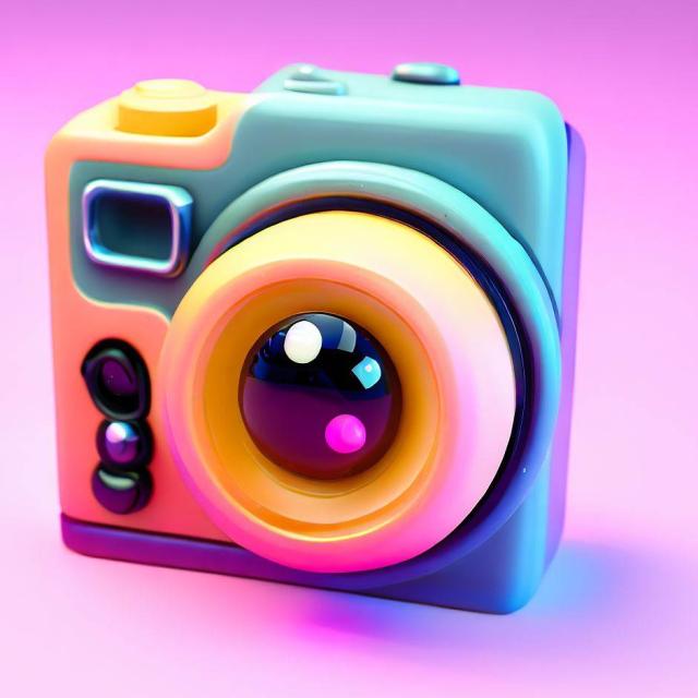 A Camera in 3D Cute style