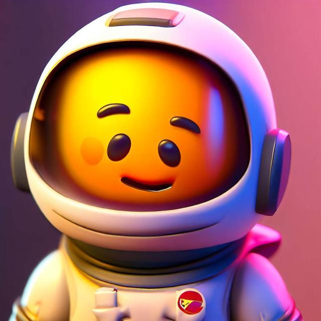 An Astronaut in 3D Cute style