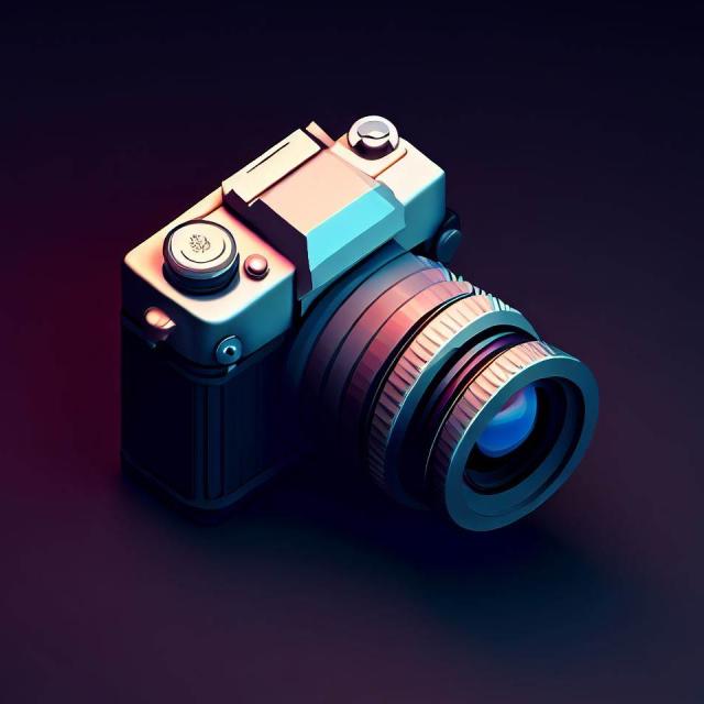 A Camera in 3D Isometric style