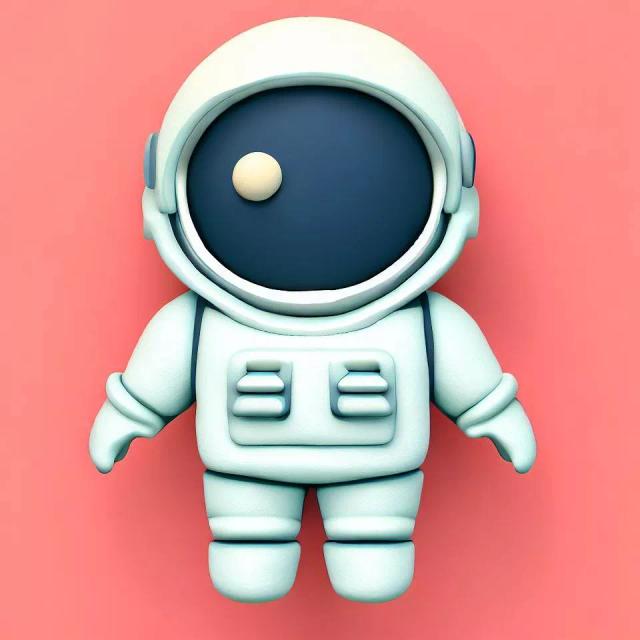 An Astronaut in Clay style