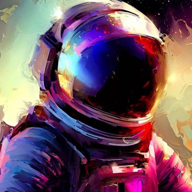 An Astronaut in Digital Art style