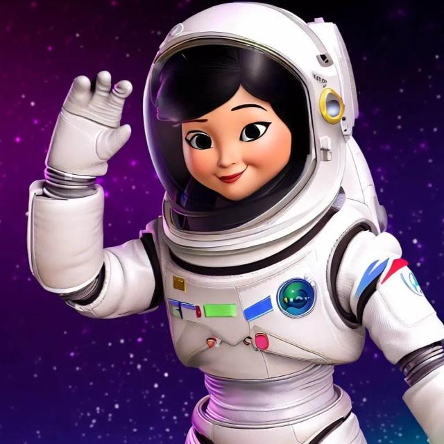 An Astronaut in Disney style
