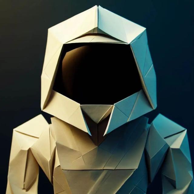 An Astronaut in Origami style