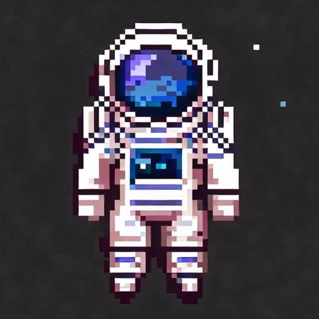 An Astronaut in Pixel Art style
