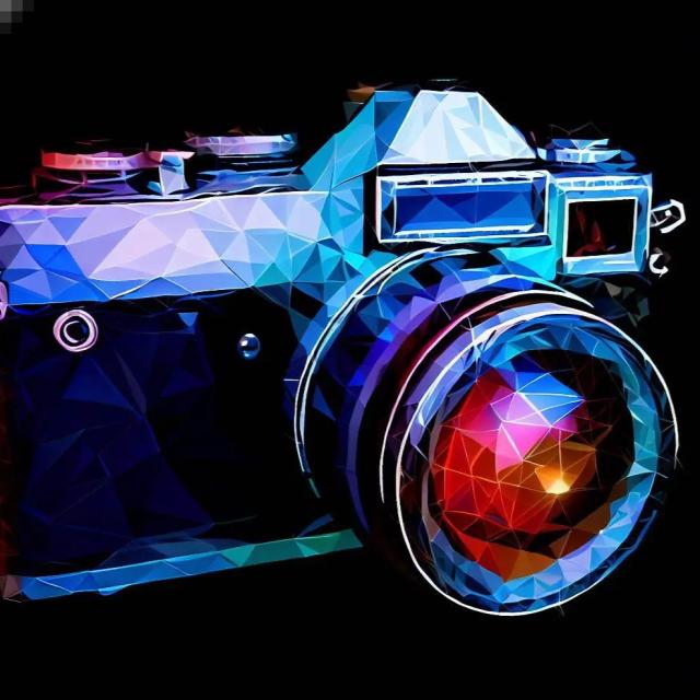 A Camera in Poly style