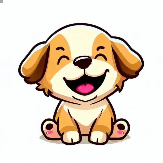 A Happy Puppy in Vector style
